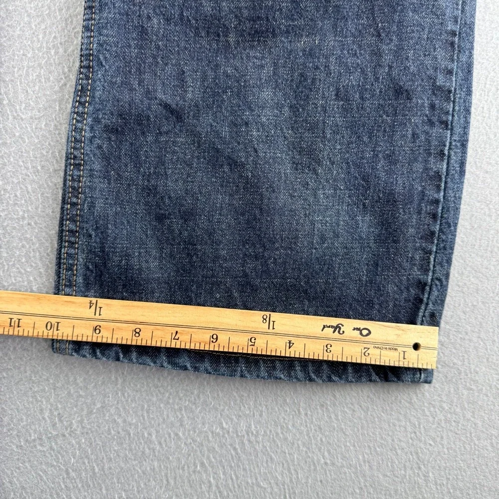 Levis Jeans Mens 38x32 Dark Blue Denim 557 Relaxed Bootcut VTG Y2K